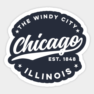 The Windy City Chicago (White Text) Sticker